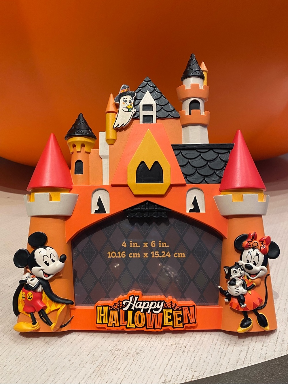 Disney Parks 2026 Halloween Mickey Minnie Castle Picture Photo Frame NEW